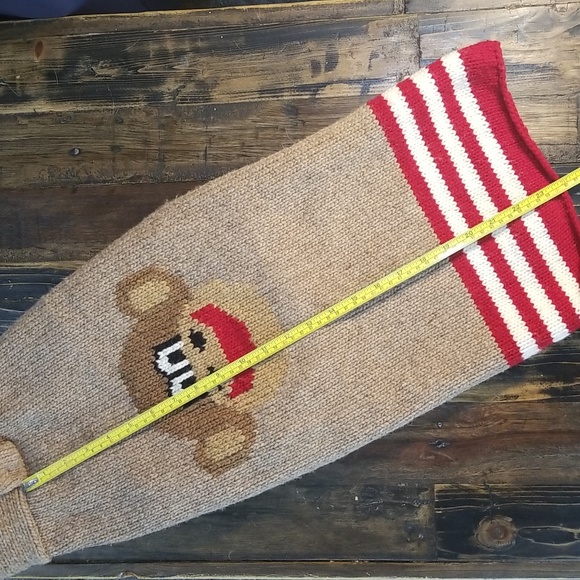 Chilly Dog 100% wool coat with adorable hood with ears Hand Knit - Picture 6 of 10